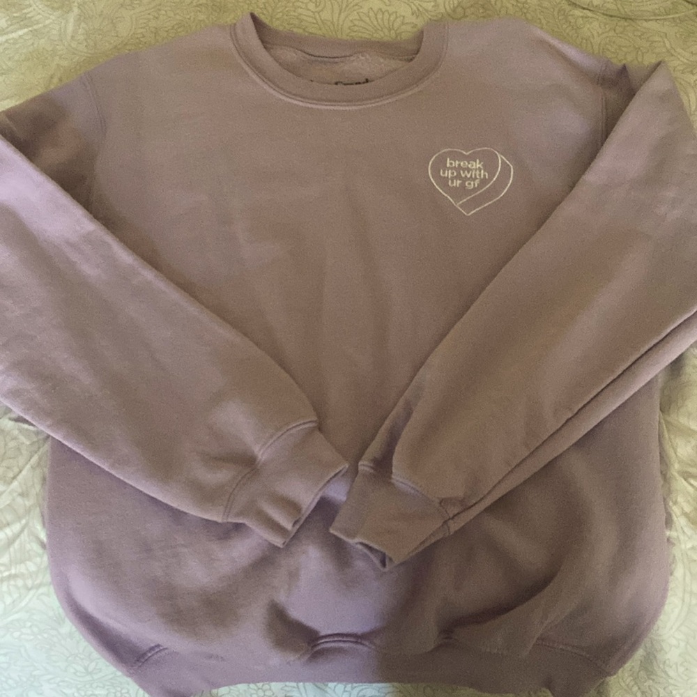 Ariana Grande Break Up With Ur Gf Crewneck Lilac